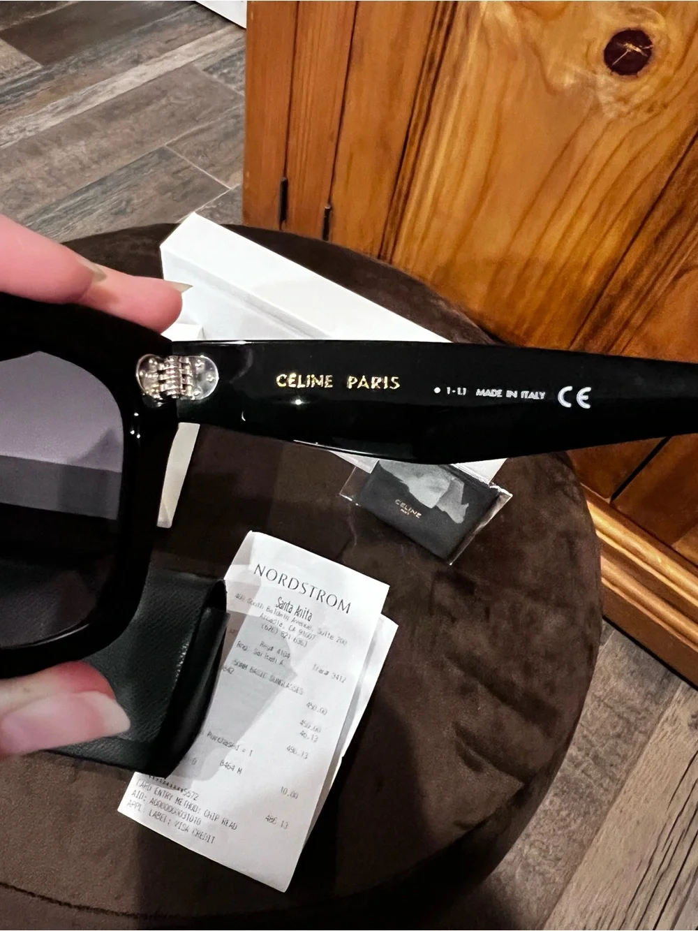 Celine Black Oversized Square Cat-Eye Sunglasses 50MM